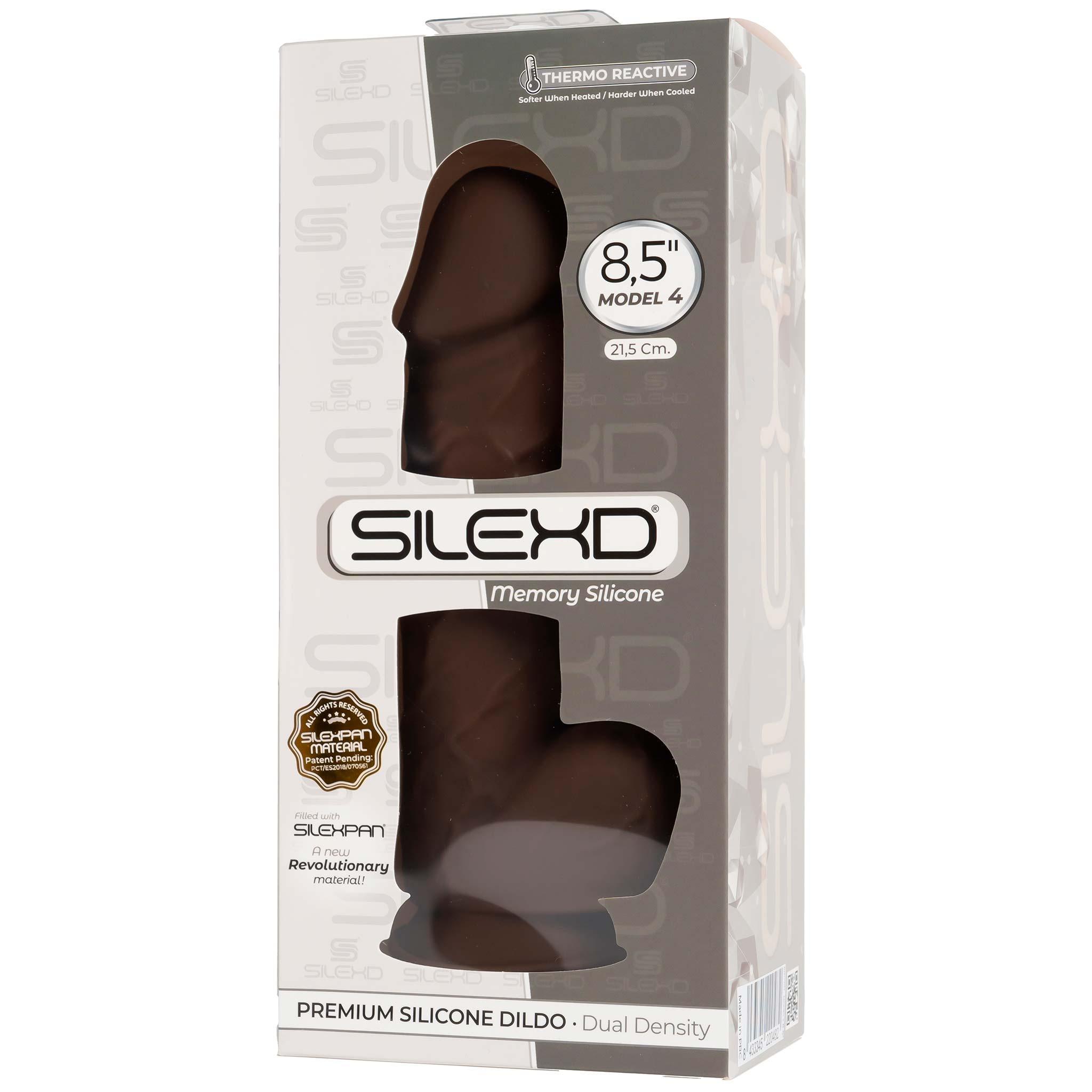 SILEXD Premium Silicone Dildo Model, 21,5 cm, Brown