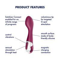 Satisfyer Hot Spot Connect App Vibrator, Fuchsia, 21,5 cm