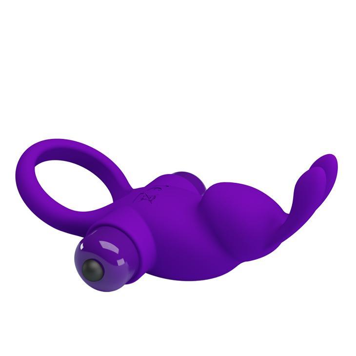 PRETTY LOVE - Vibrant Penis Ring,  Purple, 56 mm