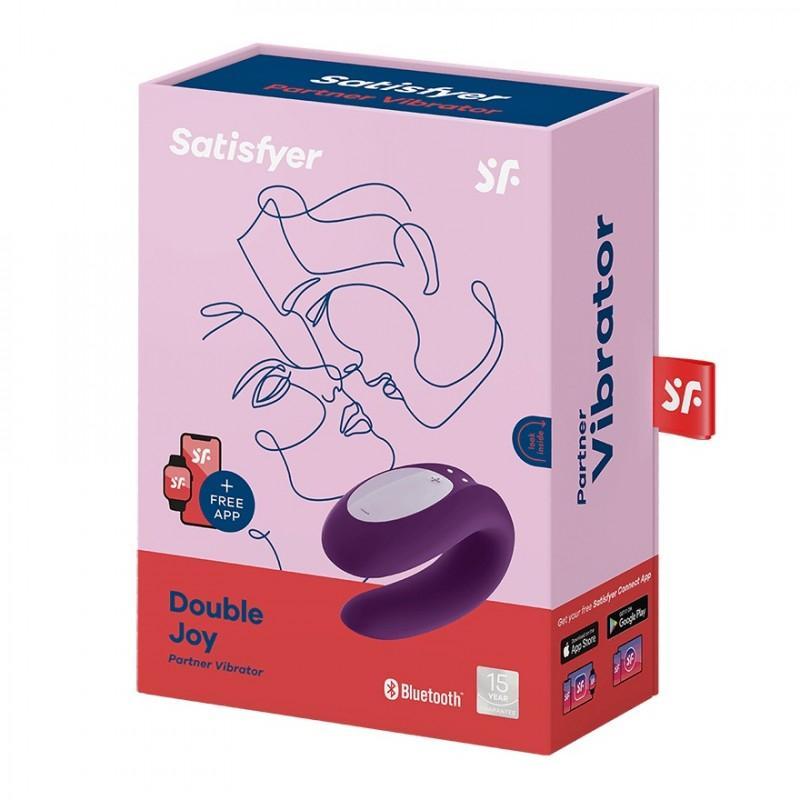 Satisfyer Double Joy Connect App Vibrator, Purple, 9 cm