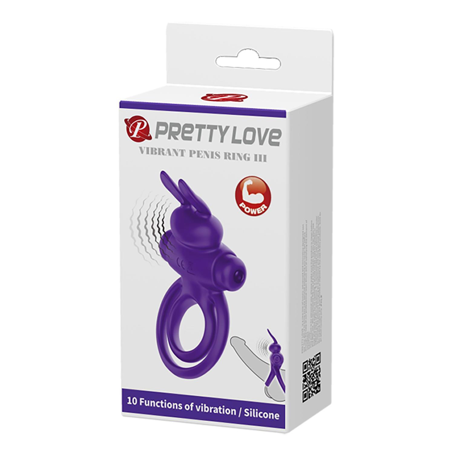 PRETTY LOVE - Vibrant Penis Ring, Purple
