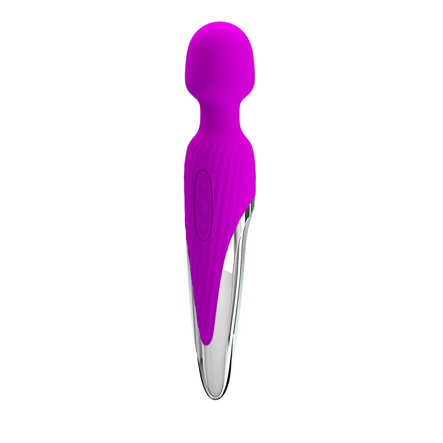 PRETTY LOVE - Nathanial, Super powerful body wand massager, 7 functions of vibration, 5 levels of speed adjustment,  silicone, rechargeable ?:260mm   L:48mm