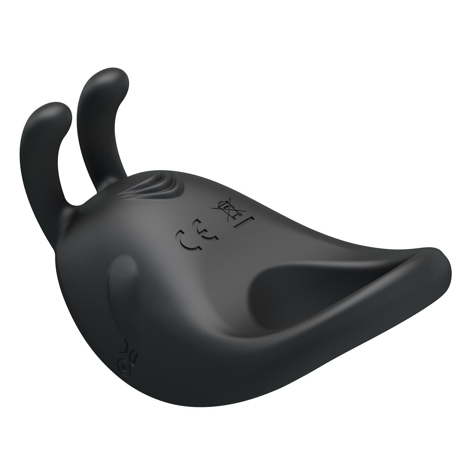 PRETTY LOVE - Rabbit Vibrator Ring, Rechargeable cock ring, 7 Functions of vibration, Silicone, Waterproof L?75mmW?40mm W?27mm