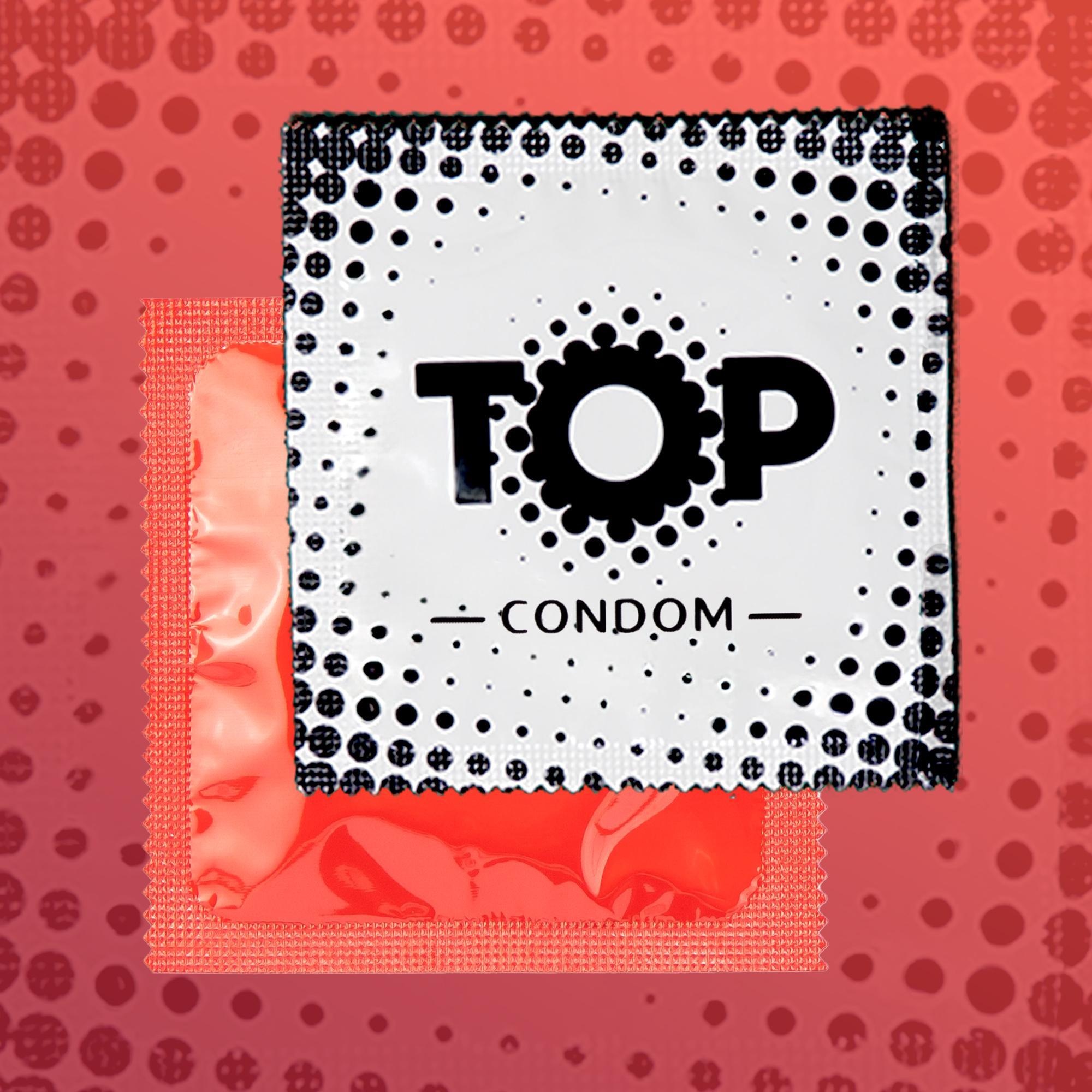 TOP Condoms Red: Berry Exciting - Strawberry Play, Packs of 100