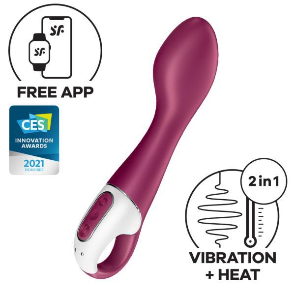 Satisfyer Hot Spot Connect App Vibrator, Fuchsia, 21,5 cm