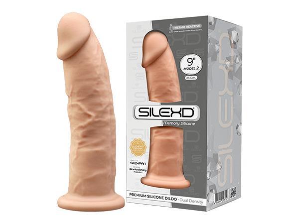 SILEXD Premium Silicone Dildo Model 2, 22,8 cm, Light skin