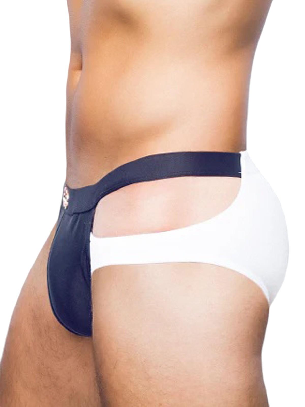 2Eros BLK Label Swim Briefs VB31 Black and White