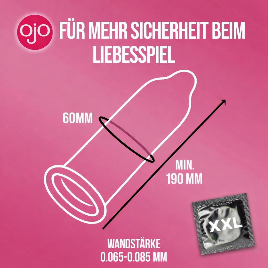 OJO XXL Condoms: MaxFit XL, Packs of 100