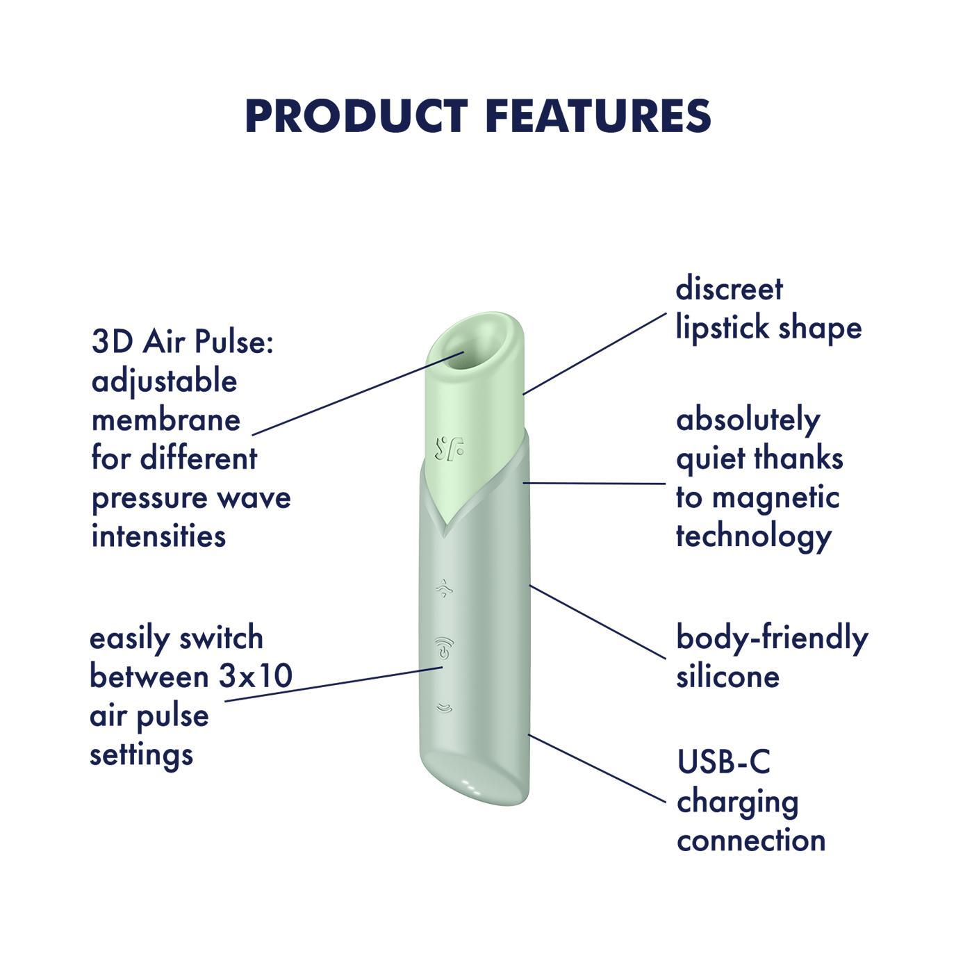 Satisfyer Naughty Kiss, Green