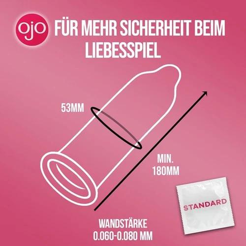 OJO Standard Condoms: Pleasure Treasure, Packs of 100