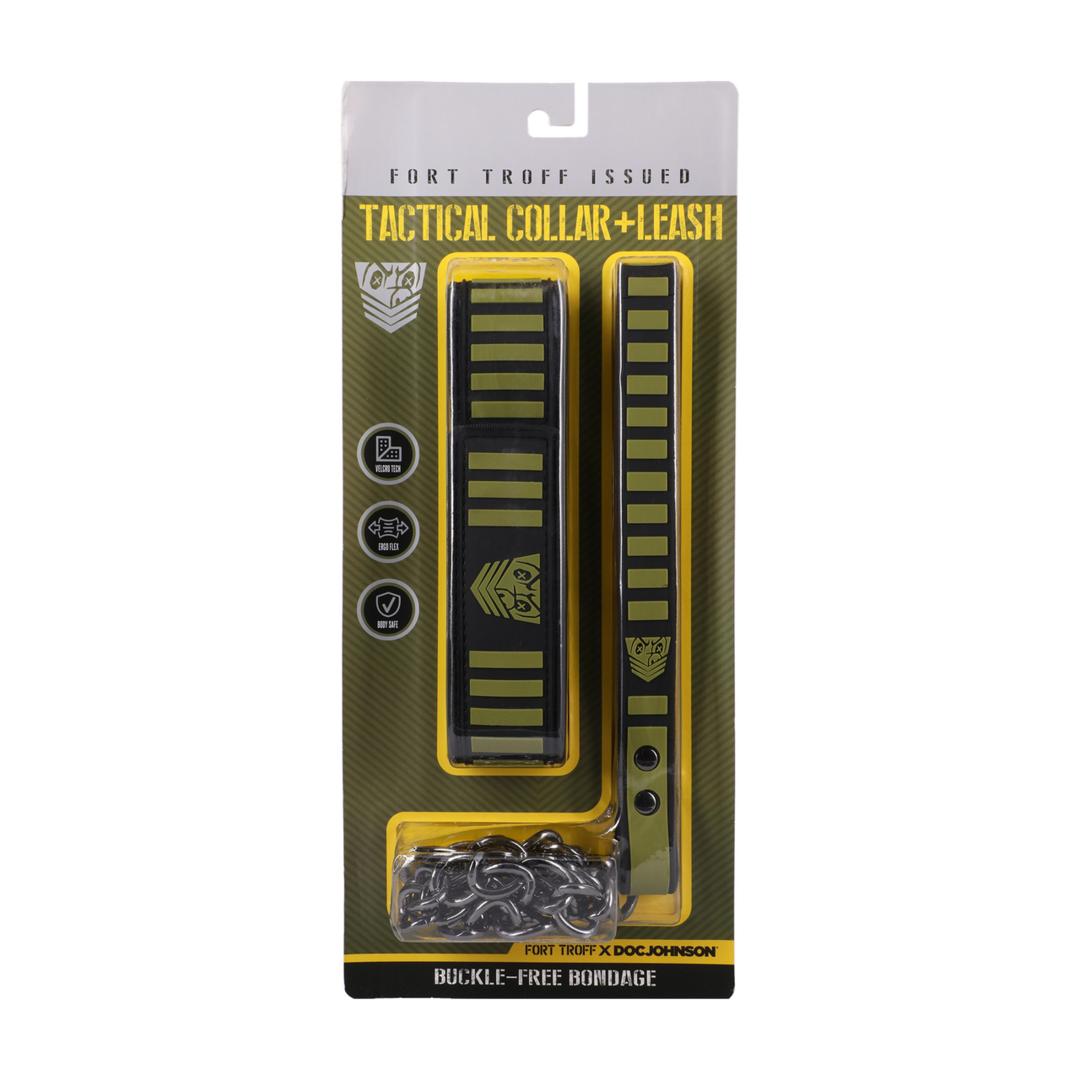 Fort Troff Tactical Collar and Leash - Black/Green