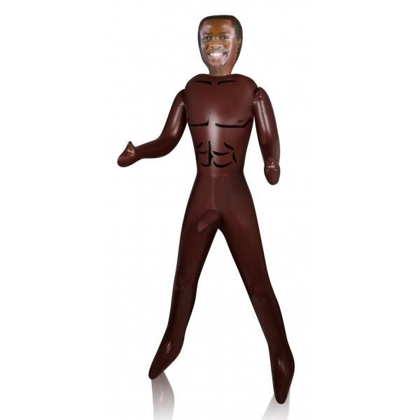 Massive Man Benton G., Inflatable Love Doll with Cock, 154 cm, Black