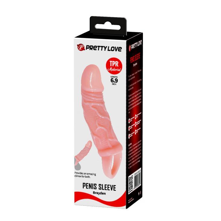 BAILE - Brayden, Penis extended Sleeve, super-stretchy TPR material ?:37mm   L:165mm BAILE - Brayden, Penis extended Sleeve, super-stretchy TPR material ?:37mm   L:165mm