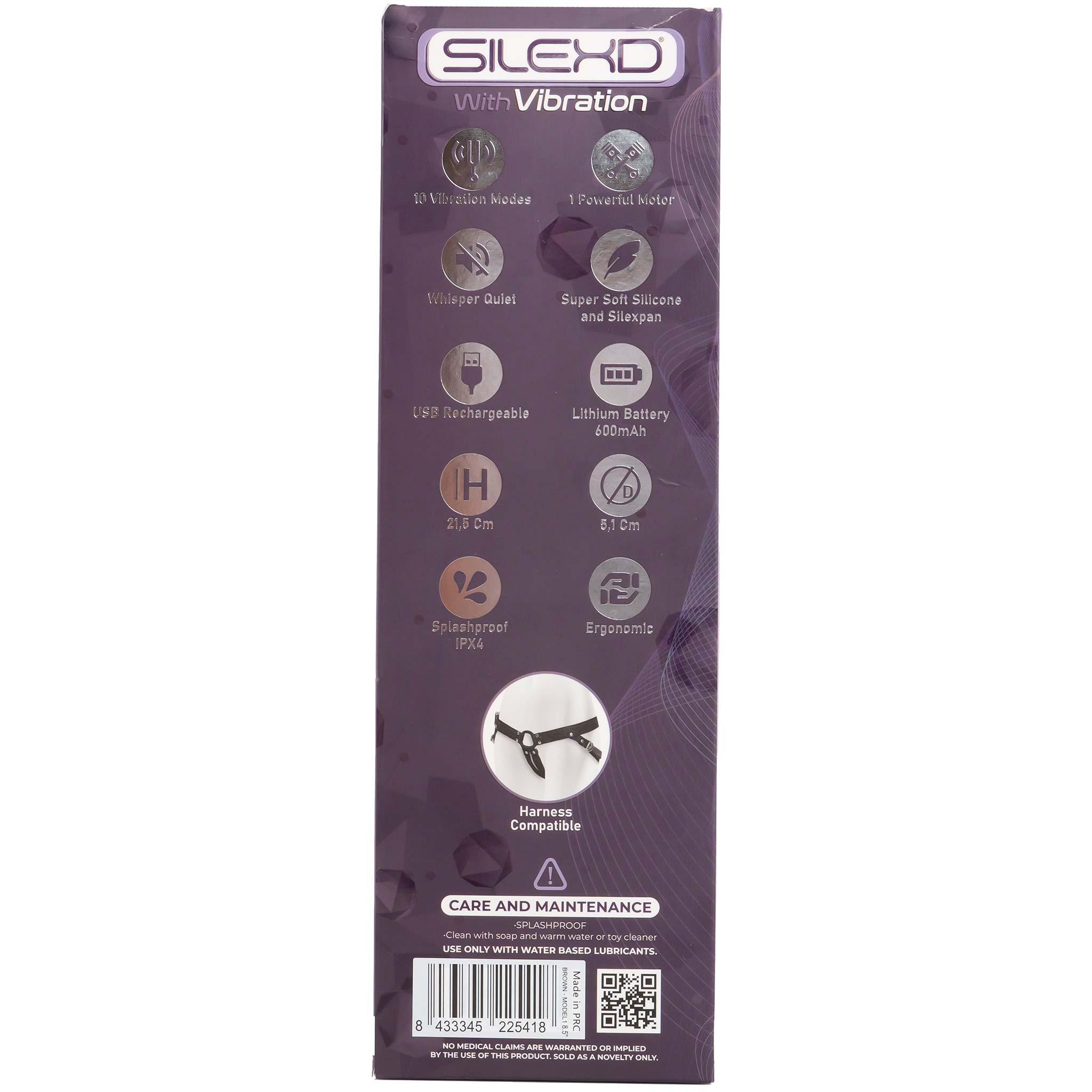 SILEXD Premium Silicone Dildo Model 1 Vibration 21,5 cm, Pink