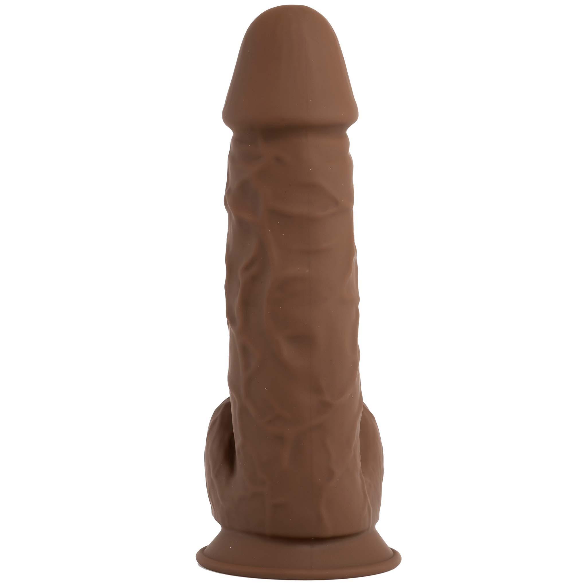 SILEXD Premium Silicone Dildo Model, 21,5 cm, Brown