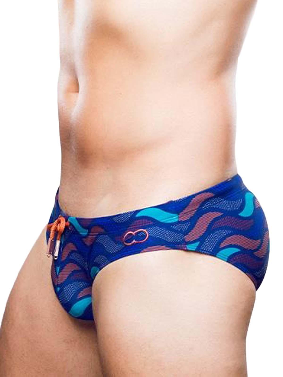 2Eros Print Swim Briefs V10 Ocean Blue