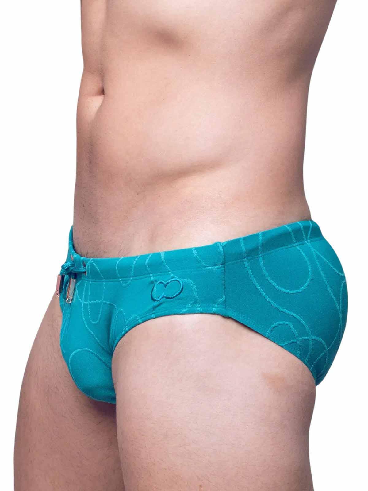 2Eros V10 Textured Swim Brief Signet Ripple Green