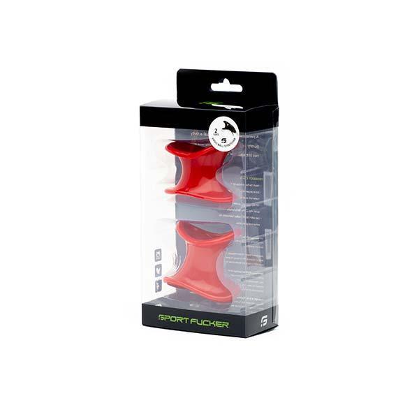 Sport Fucker Ergo Ball Stretcher 2pc Kit, Red