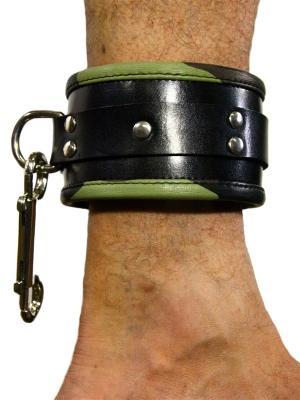 Rude Rider Ankle Cuffs with Padding Leather Camo (Set of 2) One Size