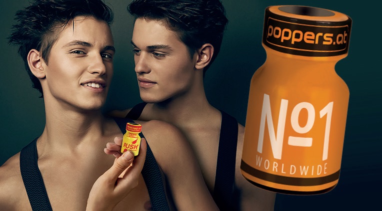 Two guys with Rush Poppers